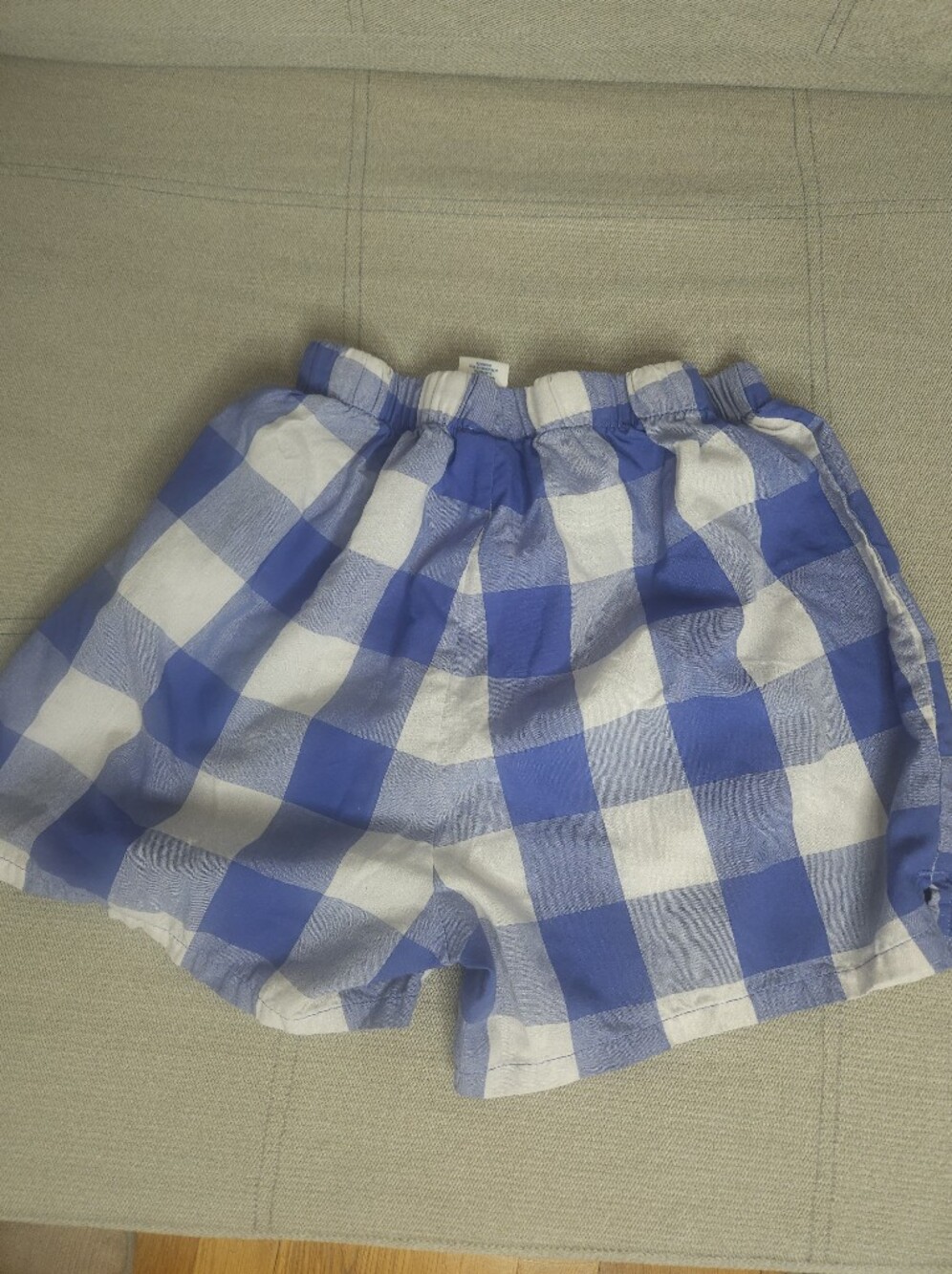 Children's Place Blue and White Gingham Short Pajama Set - Picture 4 of 5